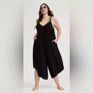 Torrid Black Sleeveless Jumpsuit Spaghetti Strap V-Neck